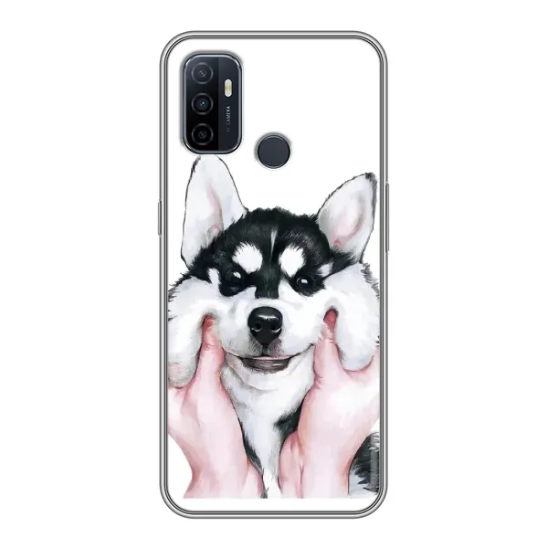 Чохол з принтом «Радісний Хаскі» для OPPO A53 Чохол з принтом «Радісний Хаскі» для OPPO A53