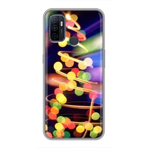 Чехол с принтом «Елка с гирлянд» для OPPO A53