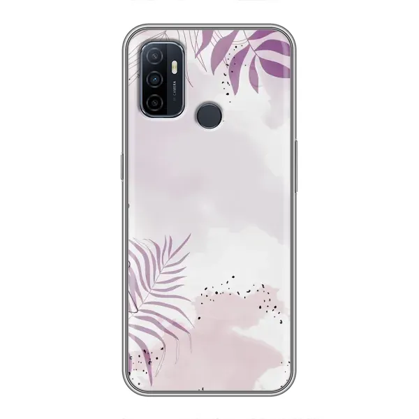 Чохол з принтом «Фіолетове листя» для OPPO A53