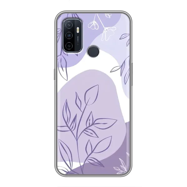 Чохол з принтом «Фіолетове листя абстракція» для OPPO A53