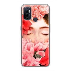 Чехлы (ART) Цветы на Oppo A53 (VPrint) (Очі в квітах)