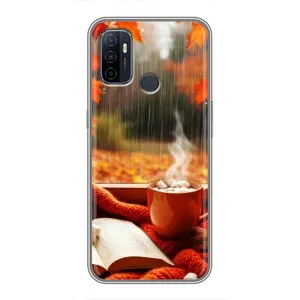 Чехол с принтом «Кофе и дождь» для OPPO A53