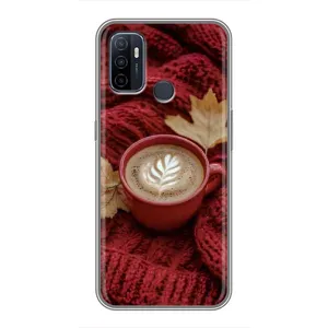Чехол с принтом «Кофе на пледе» для OPPO A53