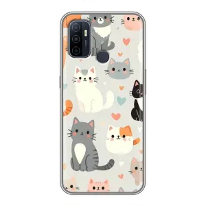Чохол з принтом «Колаж котів» для OPPO A53