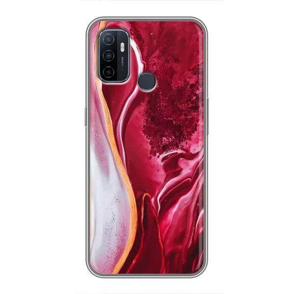 Чехол с принтом «Мрамор красный» для OPPO A53 Чехол с принтом «Мрамор красный» для OPPO A53