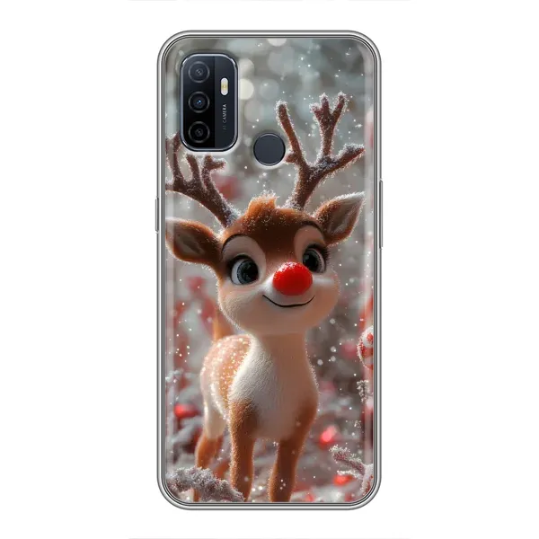 Чехол с принтом «Олень с носом» для OPPO A53