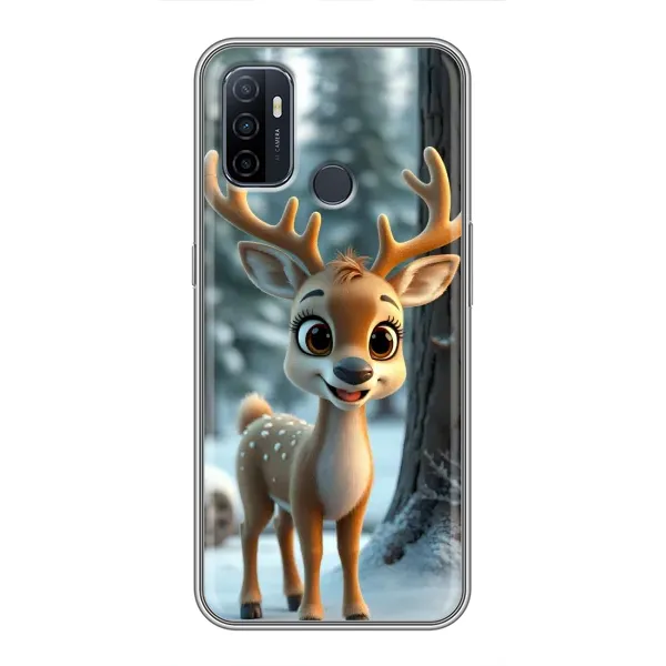 Чехол с принтом «Олененок в лесу» для OPPO A53