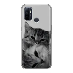 Чохол з принтом «Пара котів» для OPPO A53