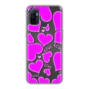 Чехлы для любимой на OPPO A53 (VPrint) (Pink hearts)