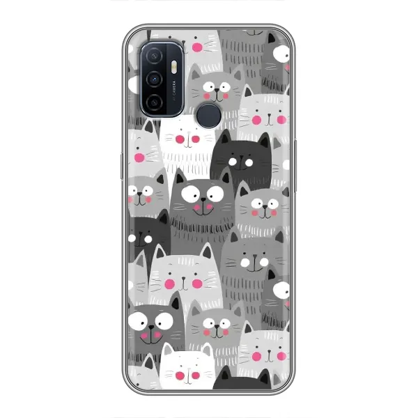Чехол с принтом «Рисованные котики» для OPPO A53 Чехол с принтом «Рисованные котики» для OPPO A53