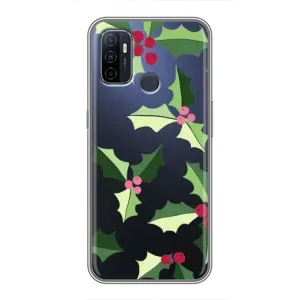 Зимні Чохли для OPPO A53 - прозорий фон (Різдвяний фон)