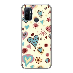 Чехлы для любимой на OPPO A53 (VPrint) (Сердечки)