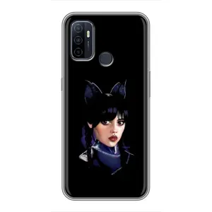 Чохли Венсдей на Oppo A53 Уенсдей (AlphaPrint) (серйозна Венздей)