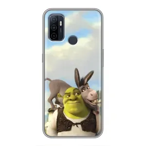 Чохол з мультфільмом Шрек на Oppo A53 (Шрек та Осел)