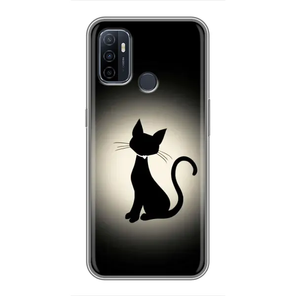 Чохол з принтом «Силует котика» для OPPO A53 Чохол з принтом «Силует котика» для OPPO A53