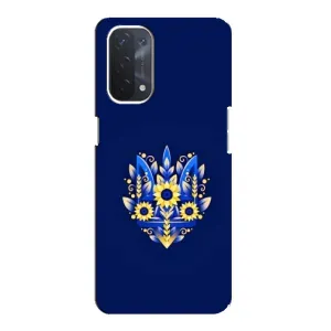Чехлы для Oppo a54 (5G) Укр. Символика (AlphaPrint) (Цветочный Герб)