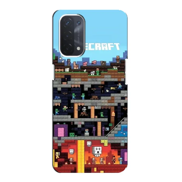 Чехол с принтом «фон Minecraft» для OPPO A54 (5G)