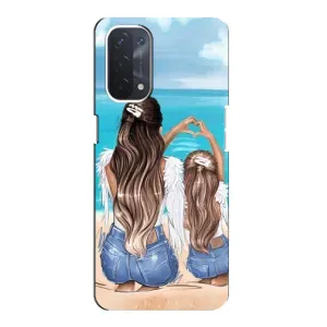 Чохол з друком для Oppo a54 (5G) - (Мама з дитинкою) (AlphaPrint) (Мама з донькою)