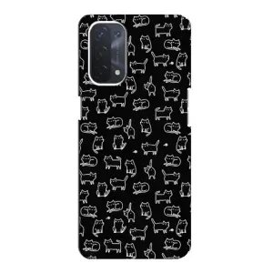 Чохол з принтом для Oppo a54 (5G) (AlphaPrint) Модні коти (Маленькі котики)