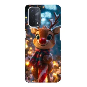 Чехол с принтом «Олень с шарфом» для OPPO A54 (5G)