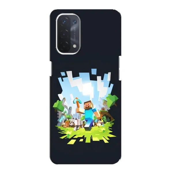 Чехол с принтом «персонажи Minecraft» для OPPO A54 (5G)