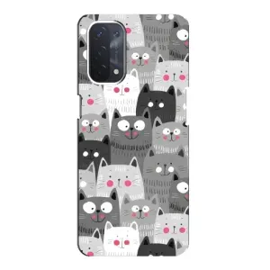 Чохли з Котиками для Oppo a54 (5G) (VPrint) (Мальовані котики)