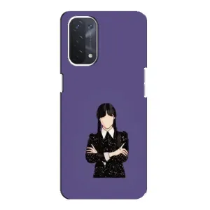 Чехлы Венсдей на Oppo a54 (5G) Уэнсдей (AlphaPrint) (Уэнздей в черном)