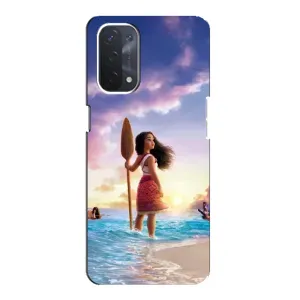Чехол с мультфильмом Моана Oppo a54 (5G) (Моана с веслом)