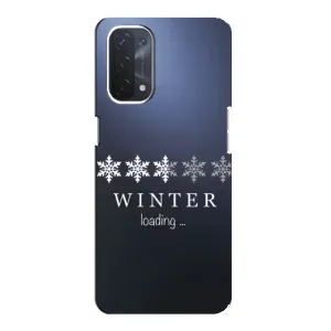 Зимние Чехлы для Оппо А54 (5G) - прозрачный фон (Winter loading)