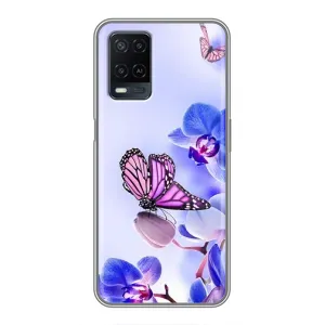 Чохли з квітами для OPPO A54 (VPrint) (Метелик на квітах)