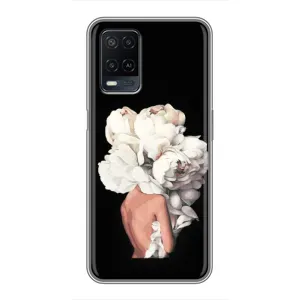Чехлы (ART) Цветы на OPPO A54 (VPrint) (Білі квіти)
