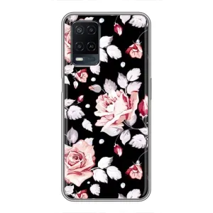 Чохли з квітами для OPPO A54 (VPrint) (Квіти на чорному)