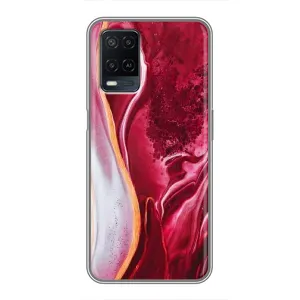 Чехол с принтом «Мрамор красный» для OPPO A54