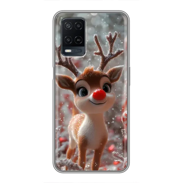 Чехол с принтом «Олень с носом» для OPPO A54