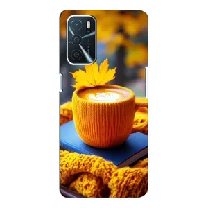 Чехол с принтом «Кофе на желтом пледе» для OPPO A54s