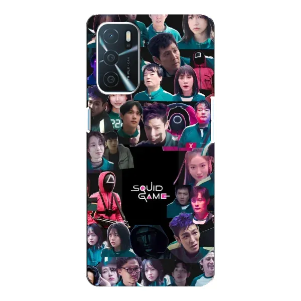 Чохол з принтом «Колаж Гра кальмара» для OPPO A54s