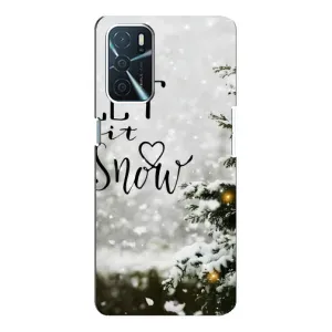 Новорічні, Святкові Чохли для Oppo a54s - 2024 год (Let it snow)