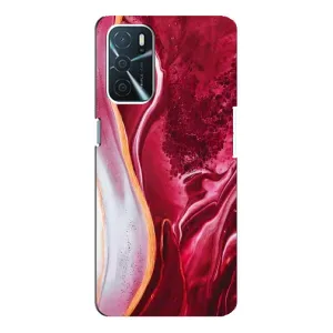 Чехол с принтом «Мрамор красный» для OPPO A54s
