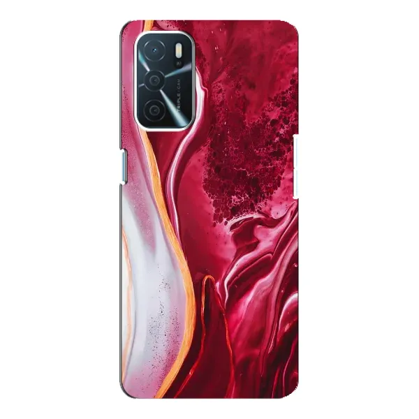 Чехол с принтом «Мрамор красный» для OPPO A54s