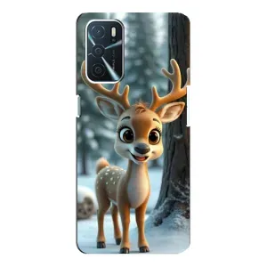 Чехол с принтом «Олененок в лесу» для OPPO A54s
