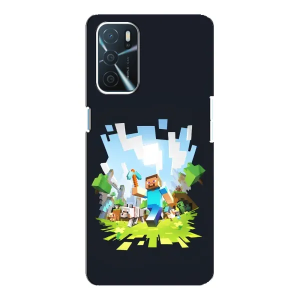 Чохол з принтом «персонажі Minecraft» для OPPO A54s Чохол з принтом «персонажі Minecraft» для OPPO A54s