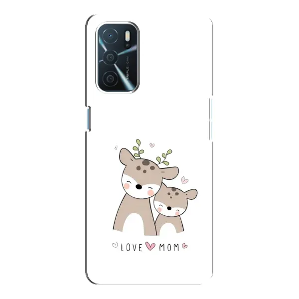 Чохол з принтом «Оленята мама і малюк» для OPPO A54s