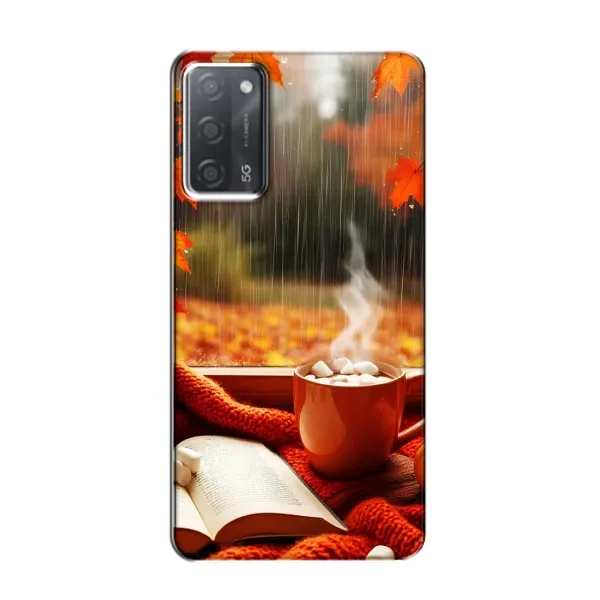 Чехол с принтом «Кофе и дождь» для OPPO A55 Чехол с принтом «Кофе и дождь» для OPPO A55