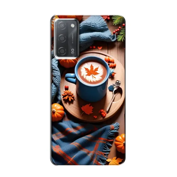 Чехол с принтом «Кофе и тыковки» для OPPO A55 Чехол с принтом «Кофе и тыковки» для OPPO A55