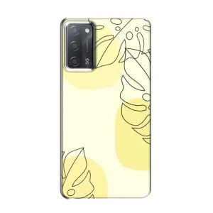 Силконовий чохол з принтом в квітах на OPPO A55 (Жовта монстера арт)
