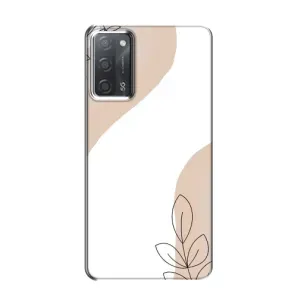 Силконовий чохол з принтом в квітах на OPPO A55 (Нюдова гілочка абстракція)