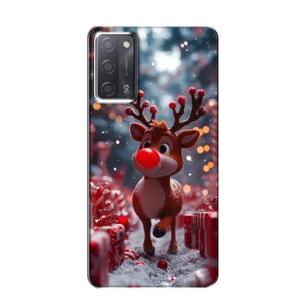 Чехол с принтом «Олень среди подарков» для OPPO A55 Чехол с принтом «Олень среди подарков» для OPPO A55