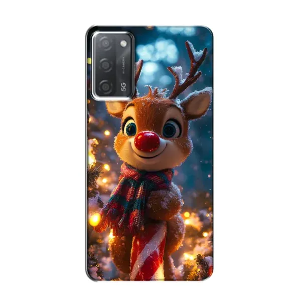 Чехол с принтом «Олень с шарфом» для OPPO A55 Чехол с принтом «Олень с шарфом» для OPPO A55