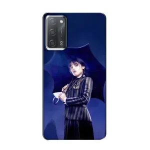 Чохли Венсдей на OPPO A55 Уенсдей (AlphaPrint) (Венздей з парасолькою)