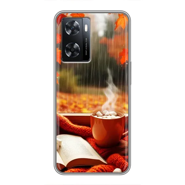 Чохол з принтом «Кава і дощ» для OPPO A57s Чохол з принтом «Кава і дощ» для OPPO A57s
